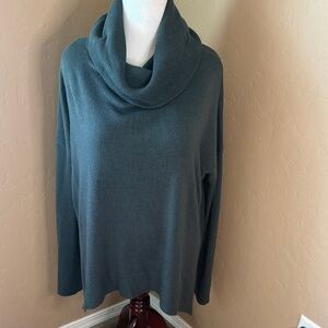 Susina Deep Teal Cowl Neck Sweater